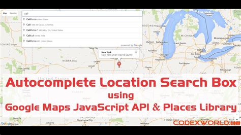 Google Maps Autocomplete Javascript Example