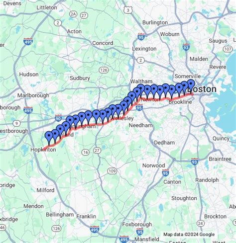 google maps boston marathon
