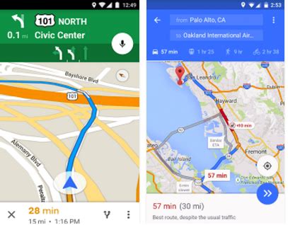 google maps driving directions en espanol
