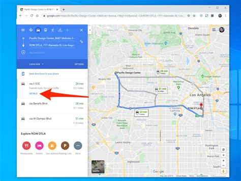google maps driving directions in spanish