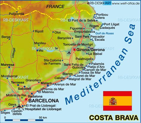 costa brava map Recherche Google Lisbon map, Map of spain, Spain