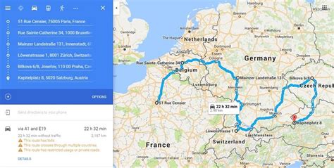 google maps europe route planner