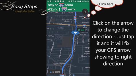 google maps pointer wrong direction