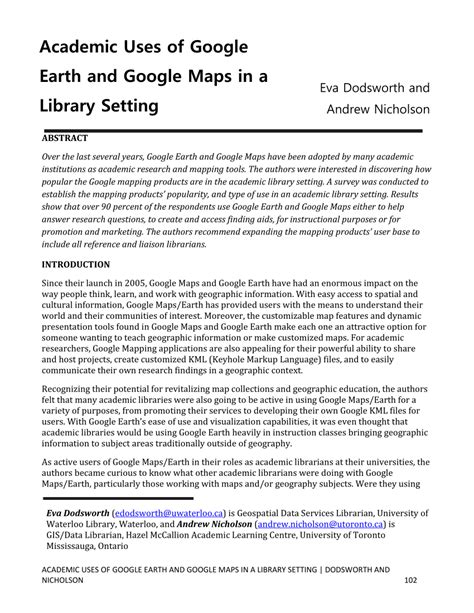 google maps research paper