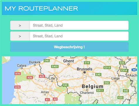 google maps route planner met auto