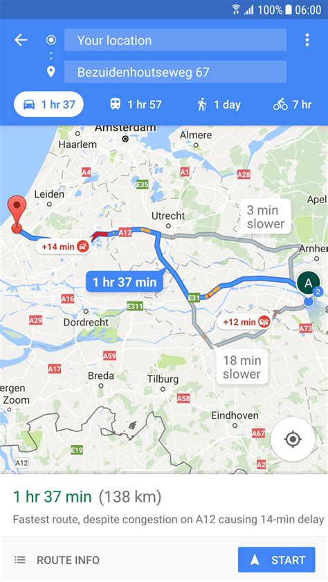 google maps route planner nederland