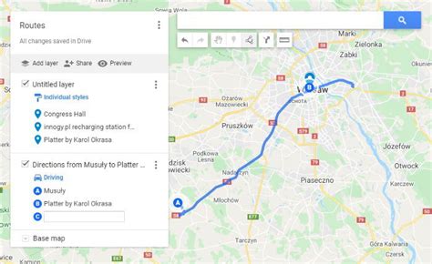 Google Maps Save Route