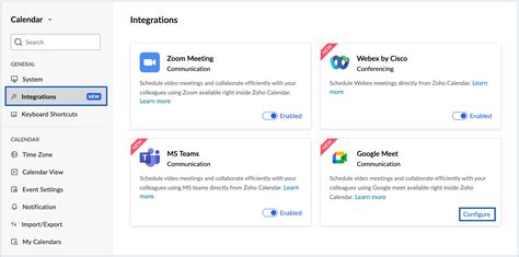 Google Meet Integration Calendar