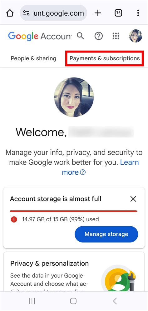 google payments settings