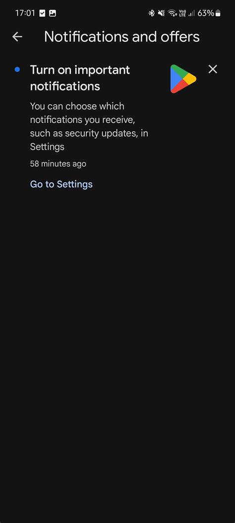 Google Play Store Notification