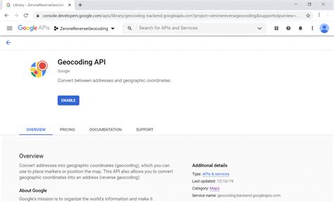 google reverse geocoding api example