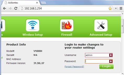 Google Router Web Interface