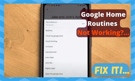 Google Routine Not Working