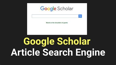 google scholar articles and journals