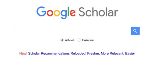 google scholar search journal articles