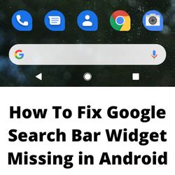 google search bar widget android problem