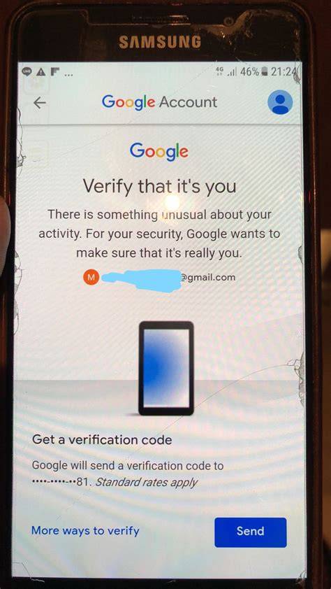 google sending verification code to old phone number