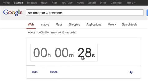 google set a 1-minute timer