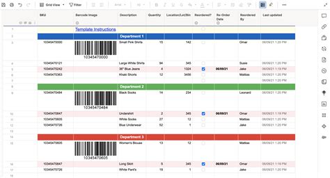 google sheets barcode inventory
