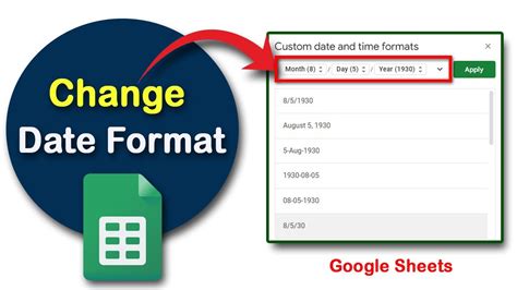 Google Sheets Change Date Format Ipad