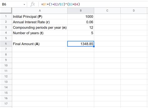 google sheets compound interest with monthly contributions formula excel