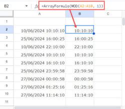 google sheets date from datetime