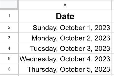 Google Sheets Date With Day Of Week