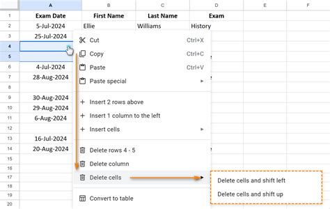 Google Sheets Delete Empty Cells And Shift Up