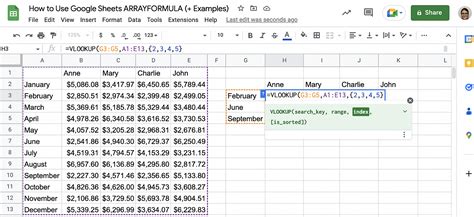 Google Sheets Filter Arrayformula