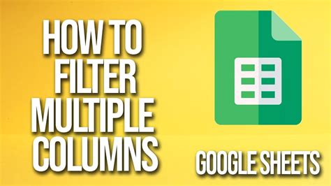 Google Sheets Filter View Multiple Columns
