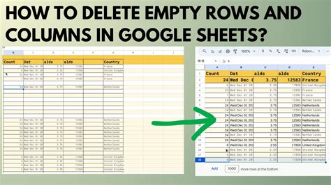 Google Sheets Remove Empty Rows