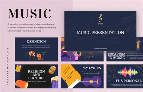 Google Slide Template Music