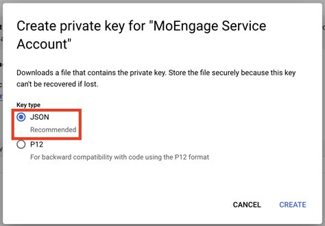 Google Storage Json Key