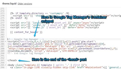 google tag script example