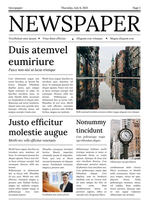 Google Templates Newspaper
