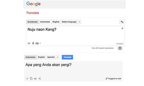 google translate sunda online to indonesian