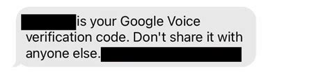 google voice verification code don't share it with anyone else