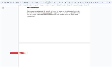 Comment supprimer une page dans Google Docs