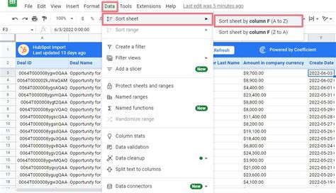 How to sort data by date in Google Sheets