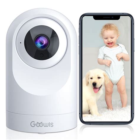 Goowls WiFi Camera for Home Security 1080P Pan/Tilt 2.4GHz for Baby/Pet/Nanny Monitor Night