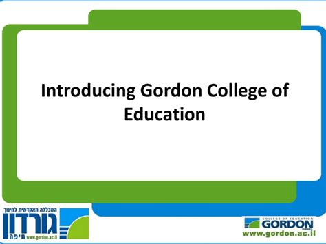 gordon college education department