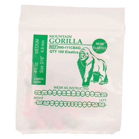 Gorilla Elastics For Braces