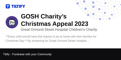 gosh charity christmas appeal 2023
