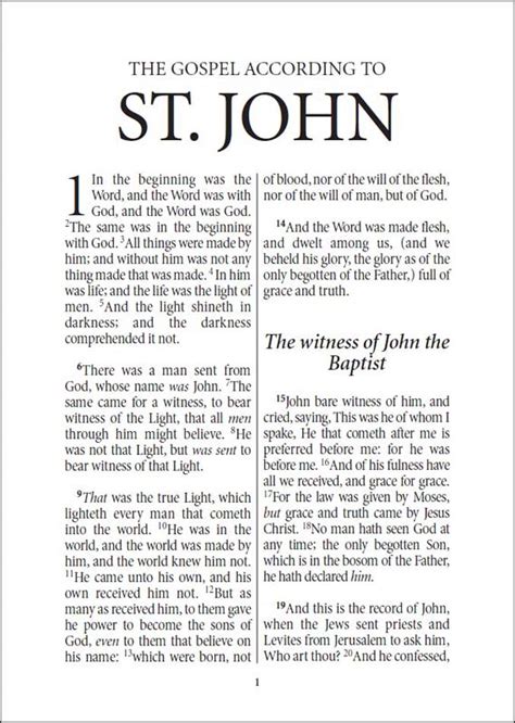 Gospel Of John Printable Version: Everything You Need To Know