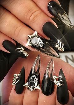 Goth Acrylic Nails: Embrace The Dark And Edgy Look In 2023