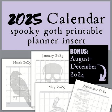 Goth Calendar 2025