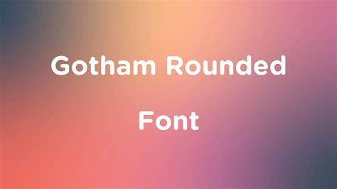 Gotham Font Family Dfonts