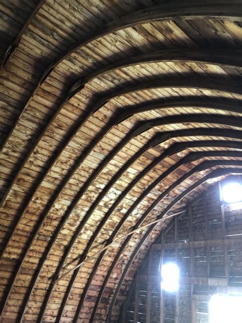 Gothic barn interior showing the vast clear space you get from this