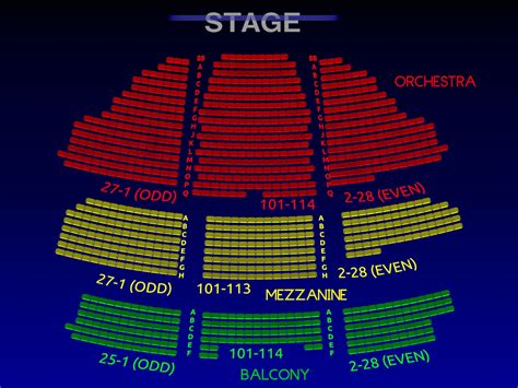 Gothic Theatre Seating Chart