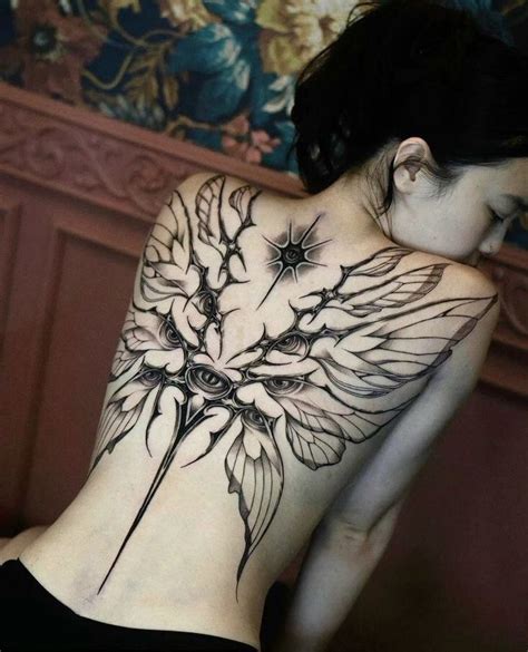 Gothic Wing Tattoos On Back